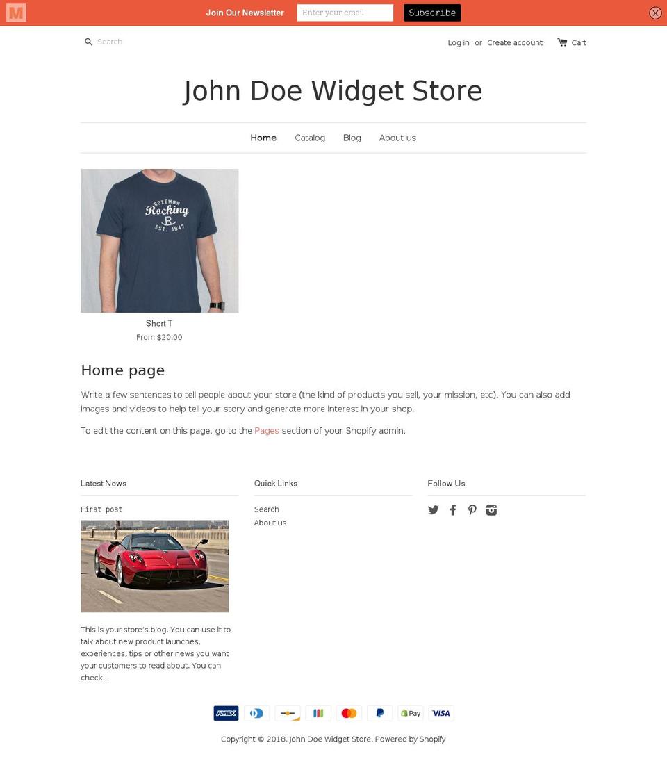 clownoutfitters.com — Shopify storefront screenshot