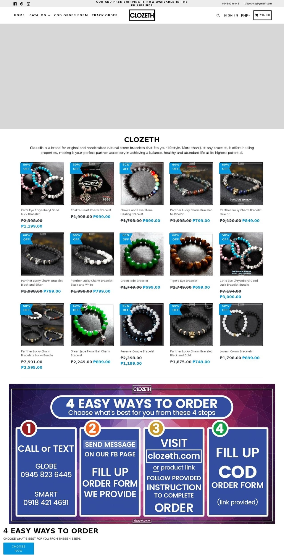 clozeth.com — Shopify storefront screenshot