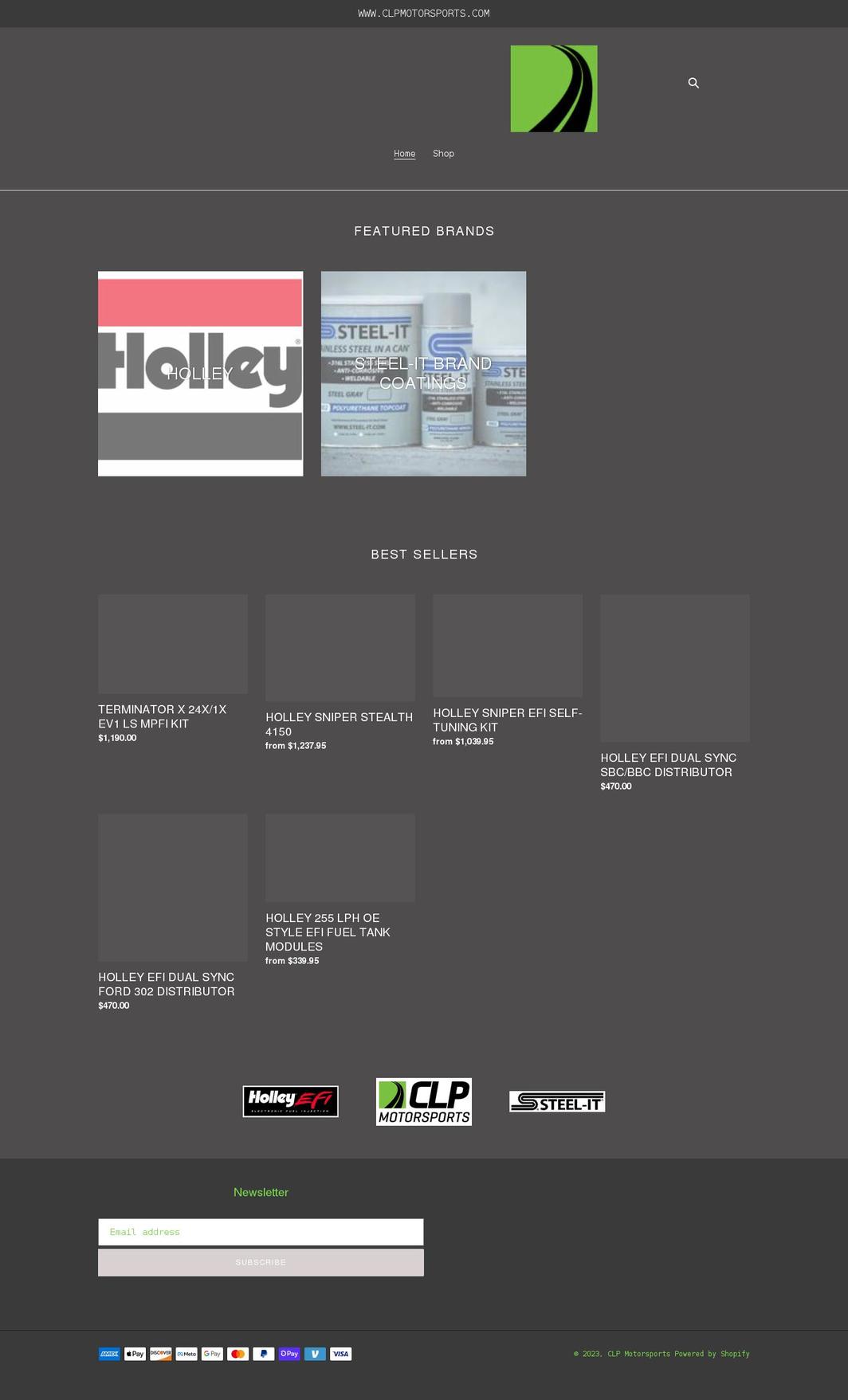 clp-motorsports-llc.myshopify.com shopify website screenshot