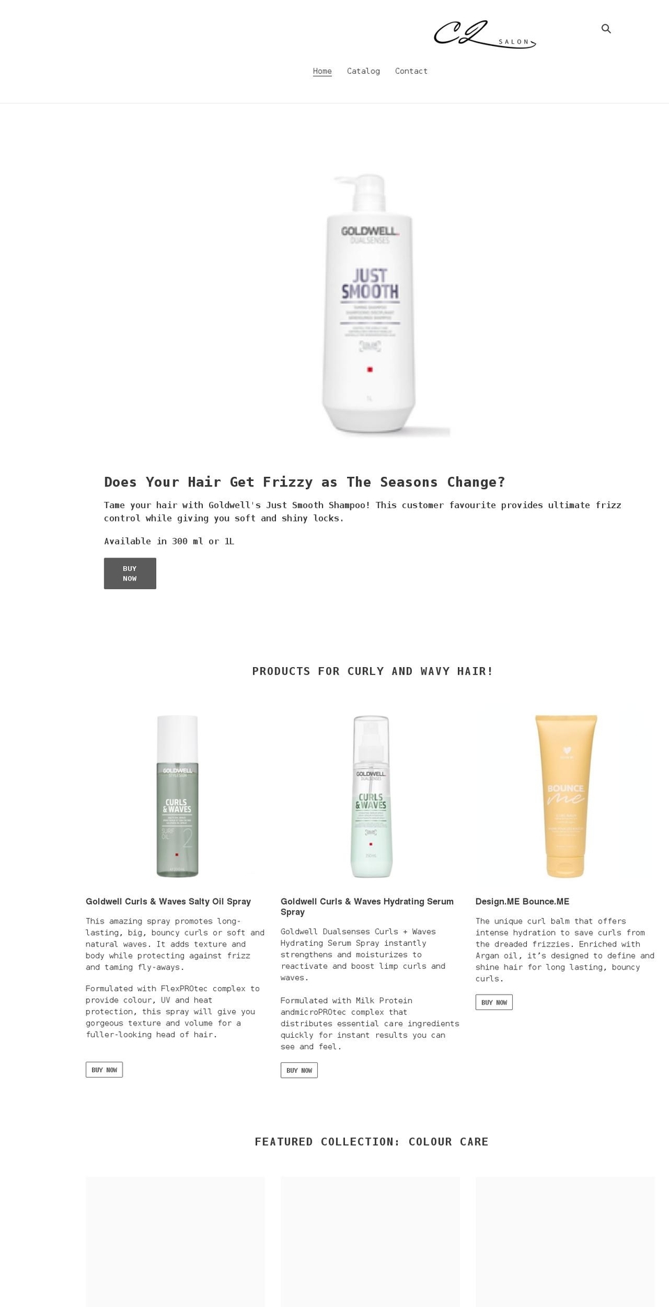 clsalonshop.com shopify website screenshot