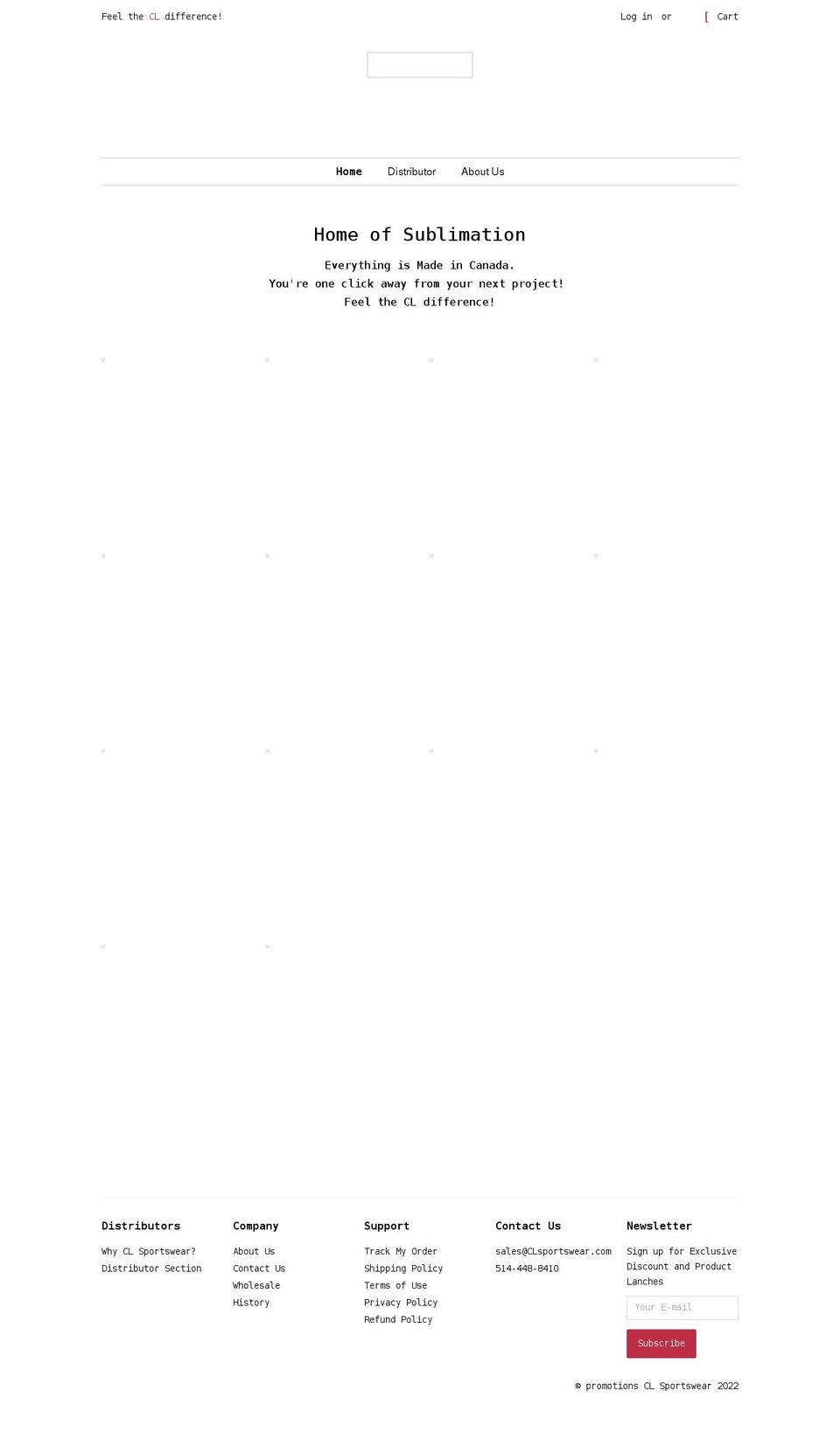 clsportswear.com shopify website screenshot