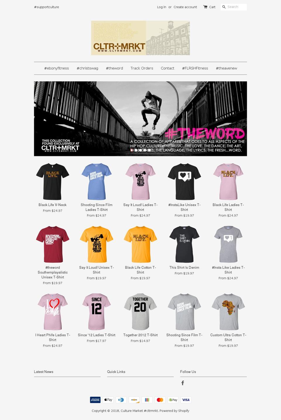 cltrmrkt.com shopify website screenshot