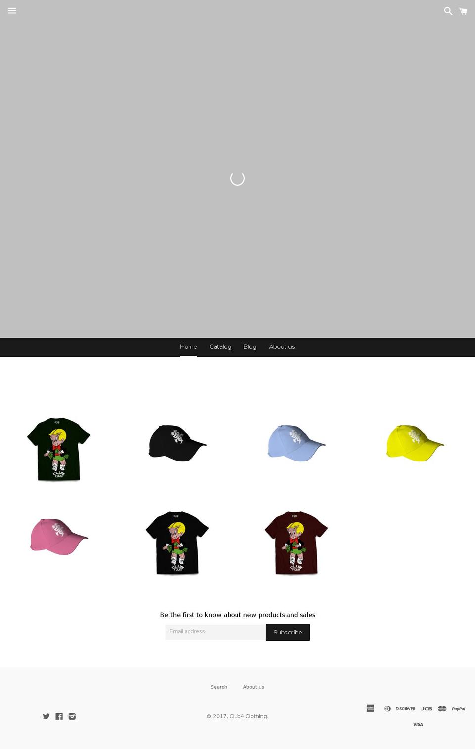 club4clothing.com shopify website screenshot