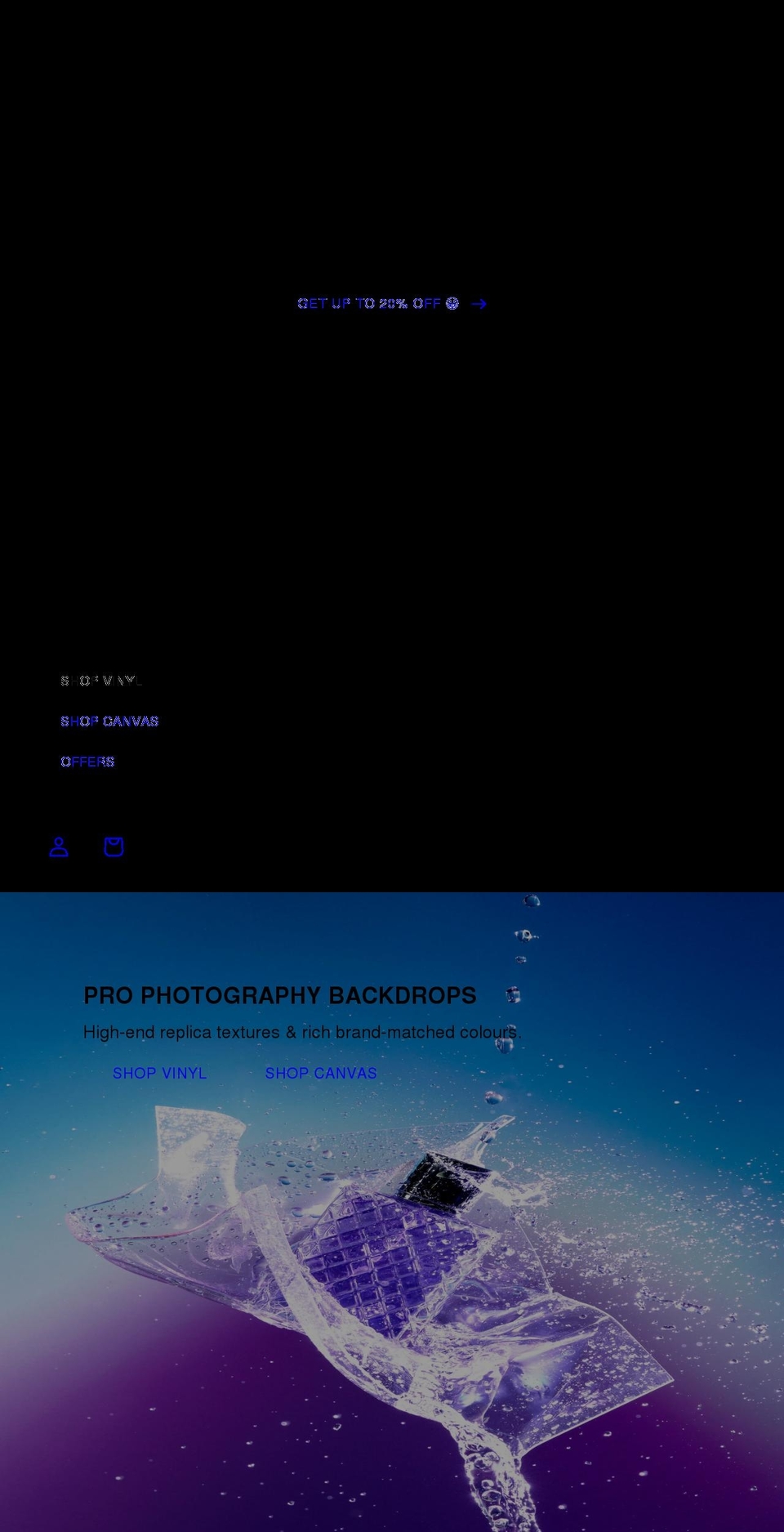 clubbackdrops.com shopify website screenshot