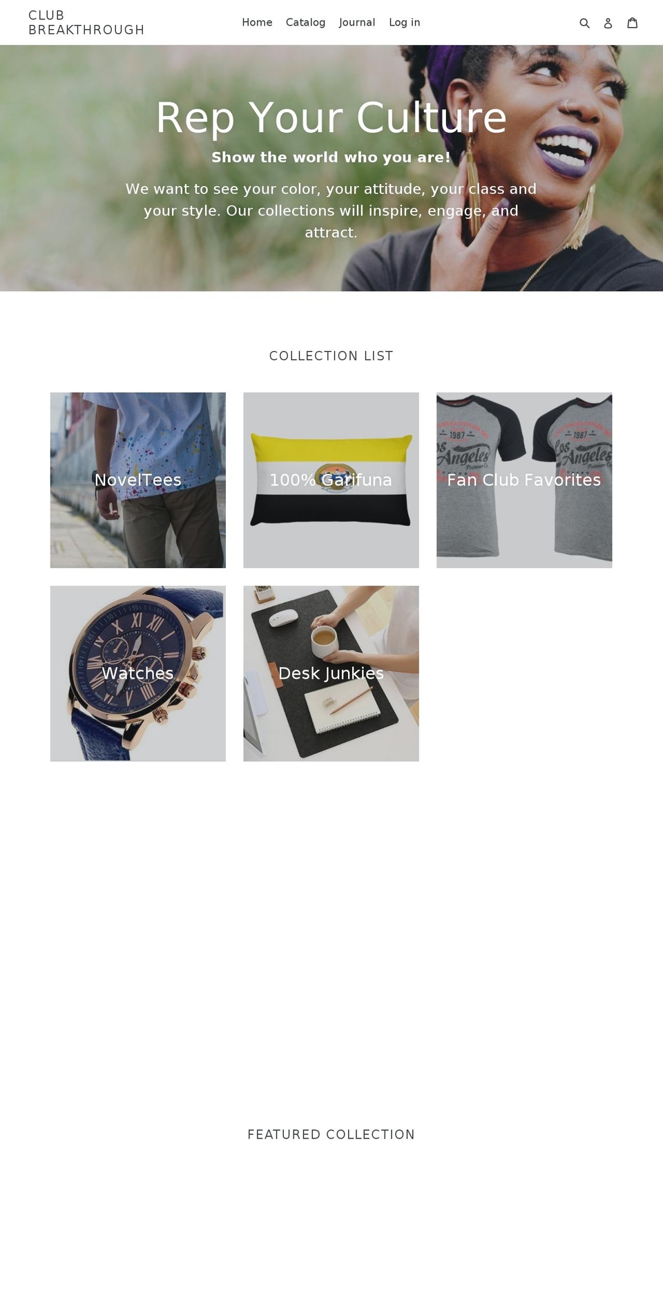 clubbreakthrough.com — Shopify storefront screenshot
