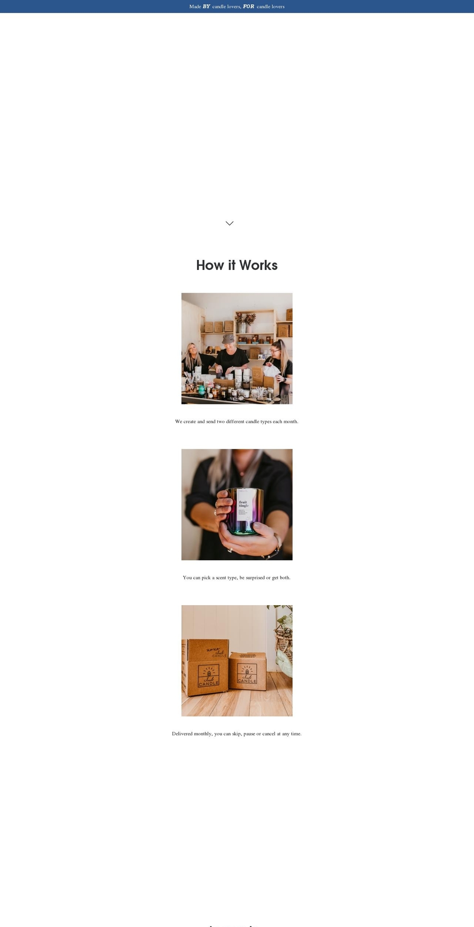 clubcandle.com.au shopify website screenshot