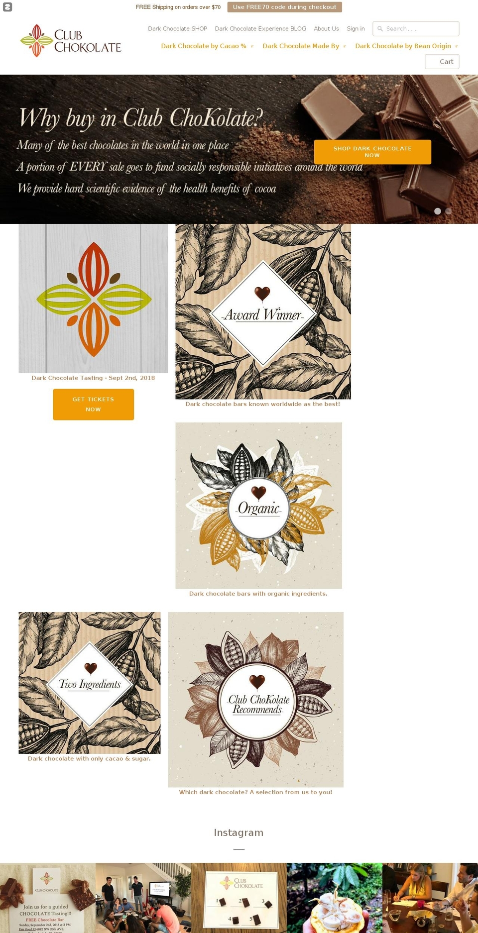 clubchokolate.com shopify website screenshot