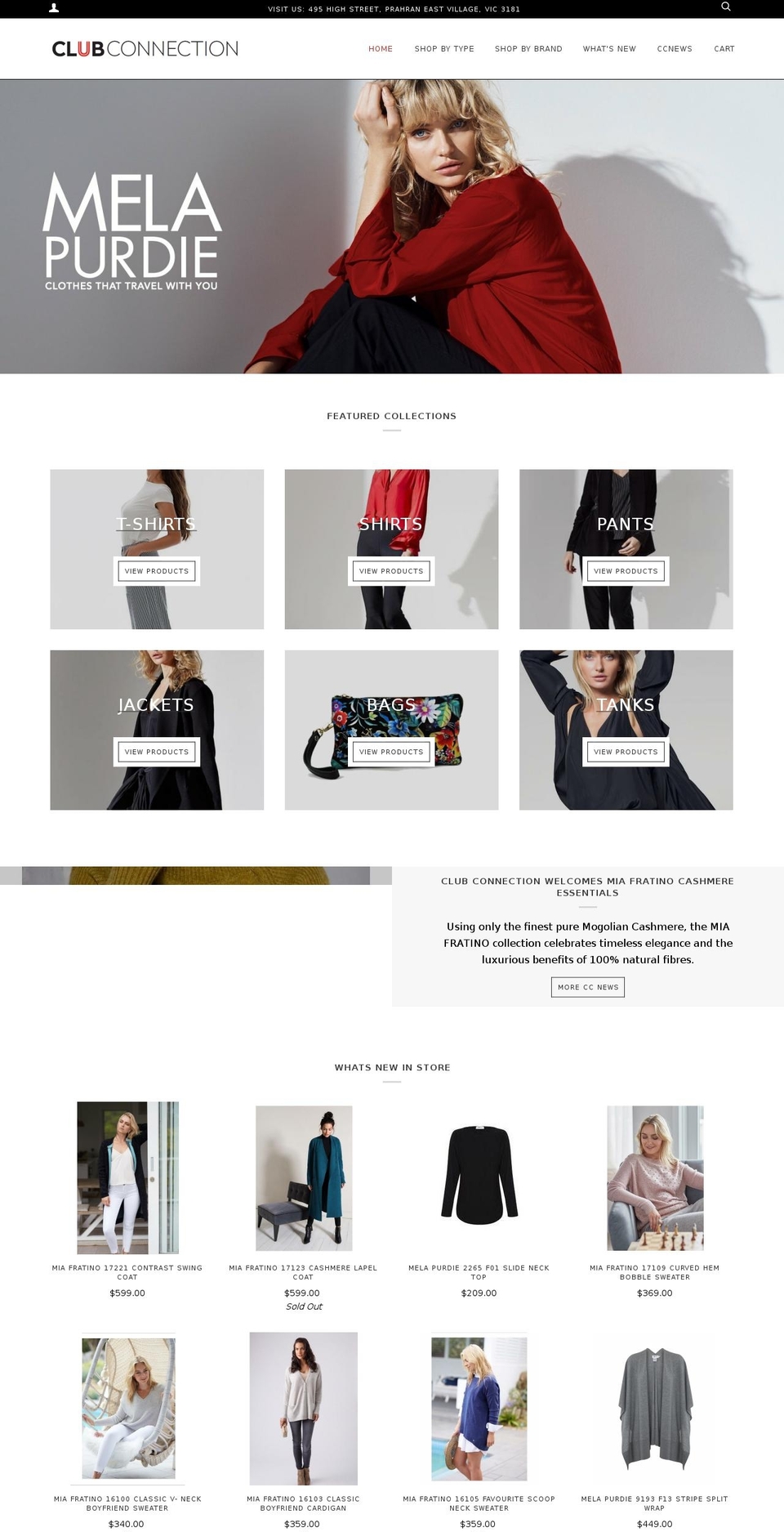 clubconnection.com.au shopify website screenshot