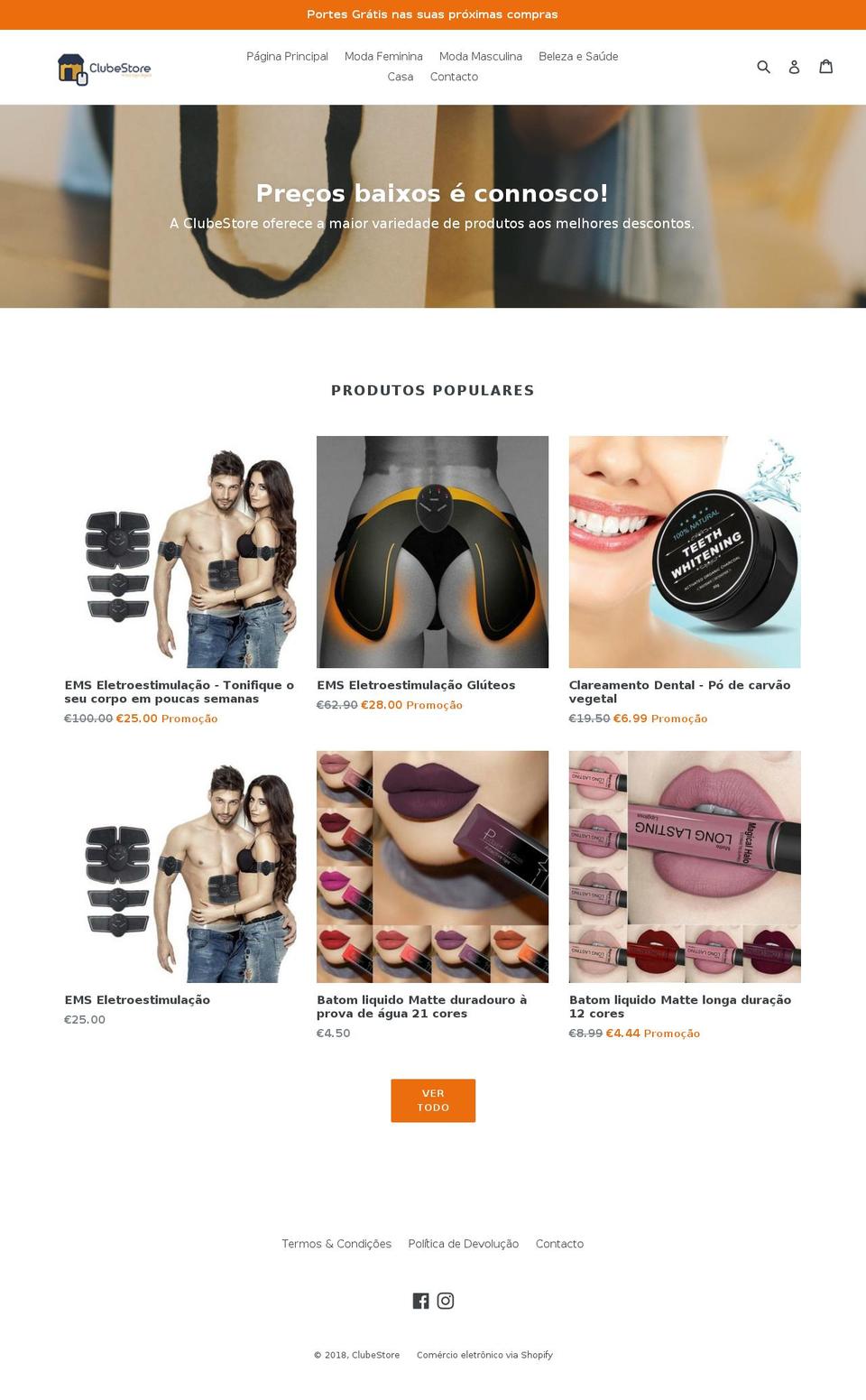 clubestore.com — Shopify storefront screenshot