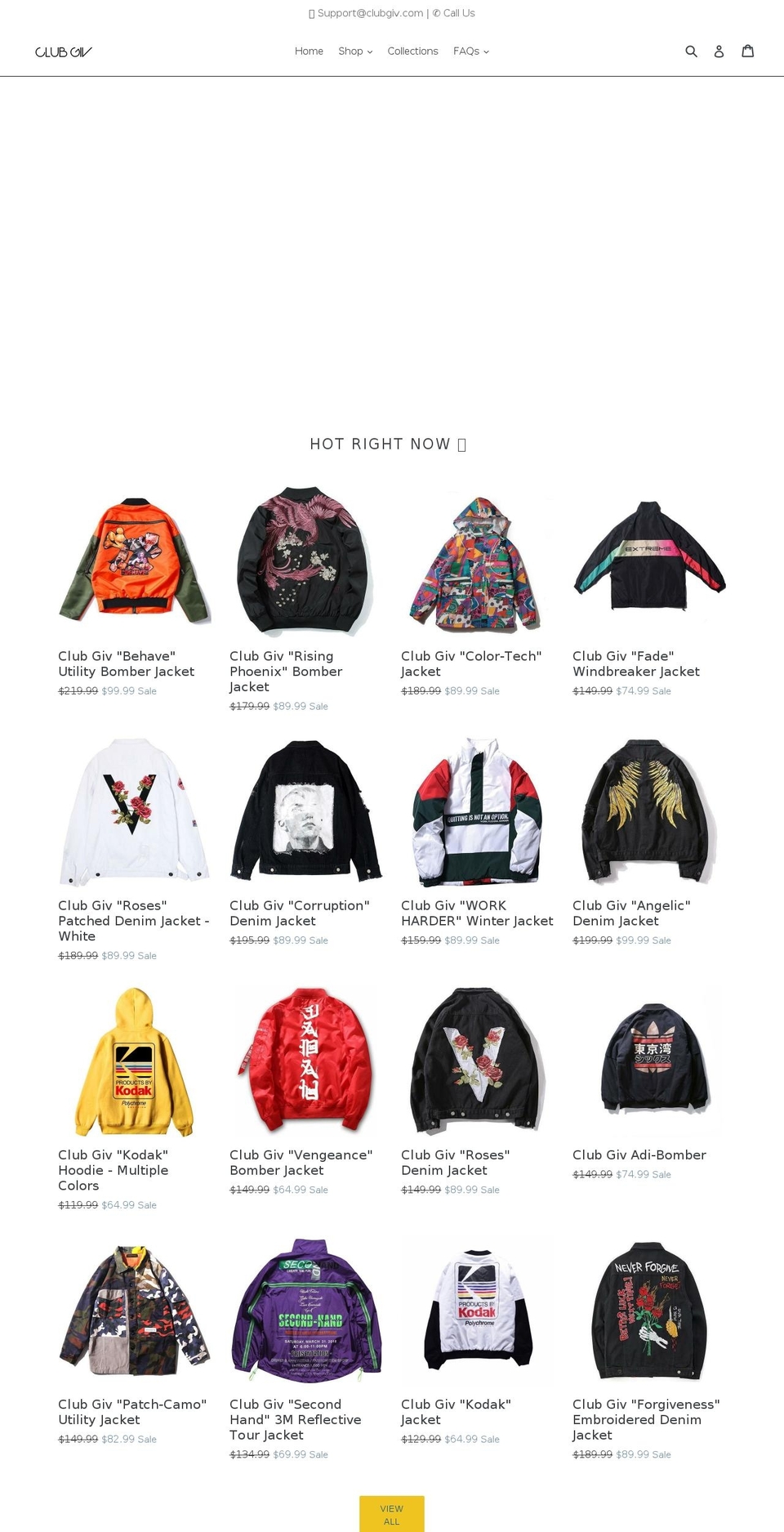 clubgiv.com shopify website screenshot