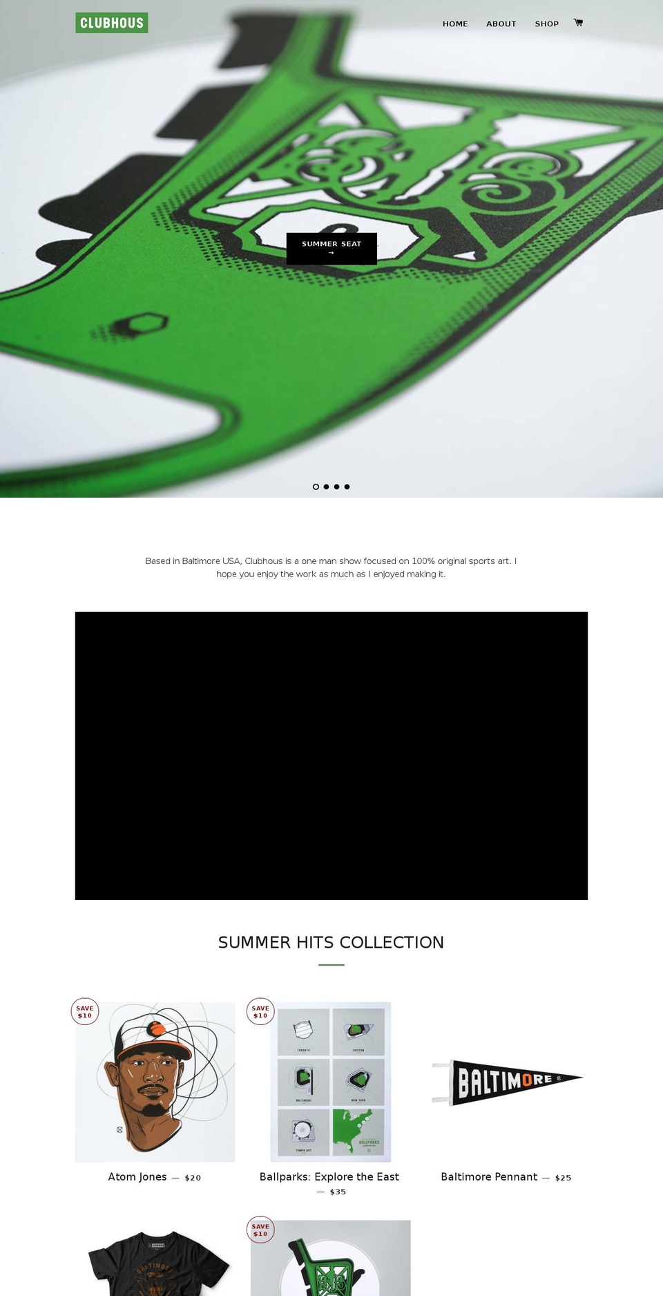 clubhous.com — Shopify storefront screenshot