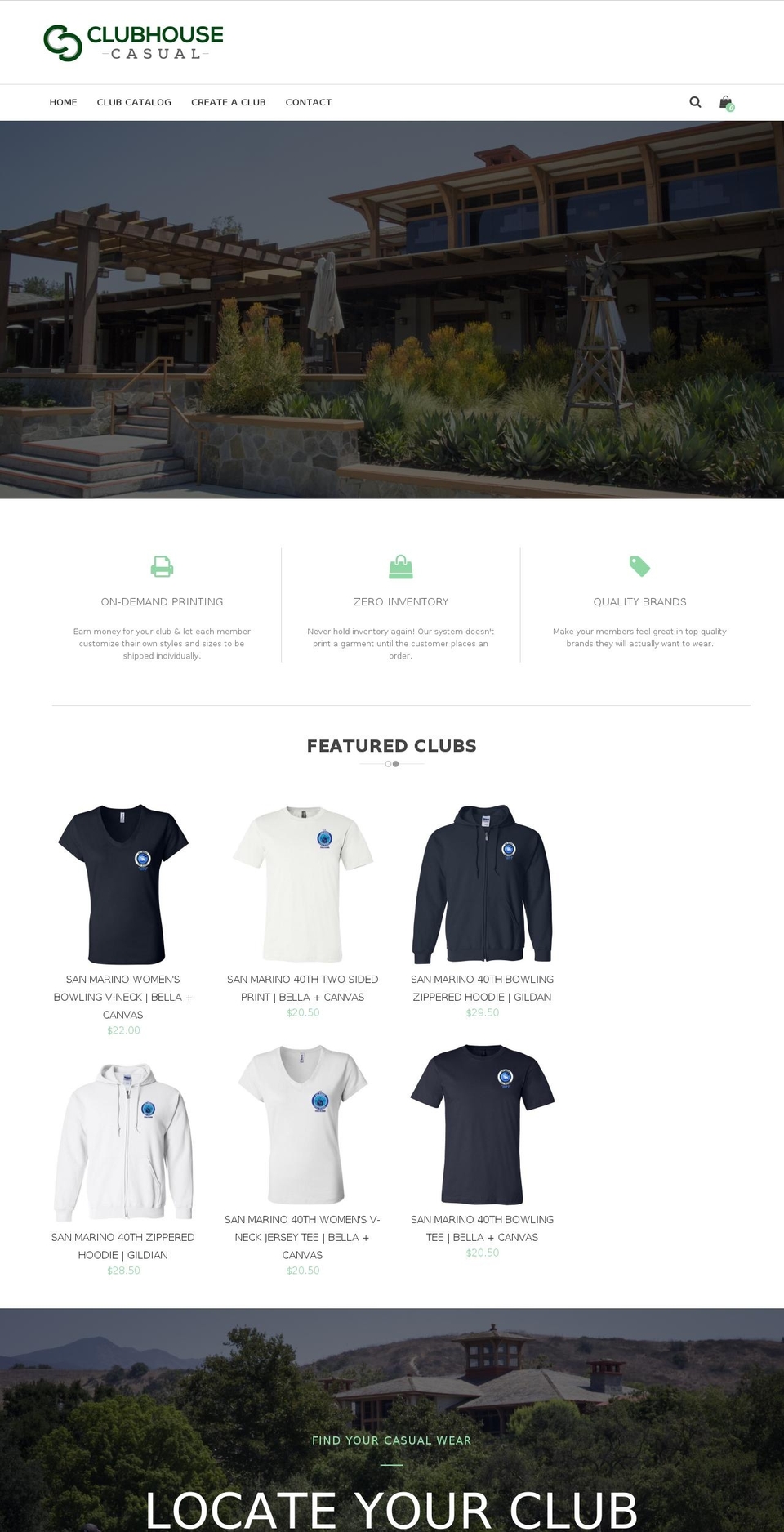Domino Shopify theme site example clubhousecasual.com