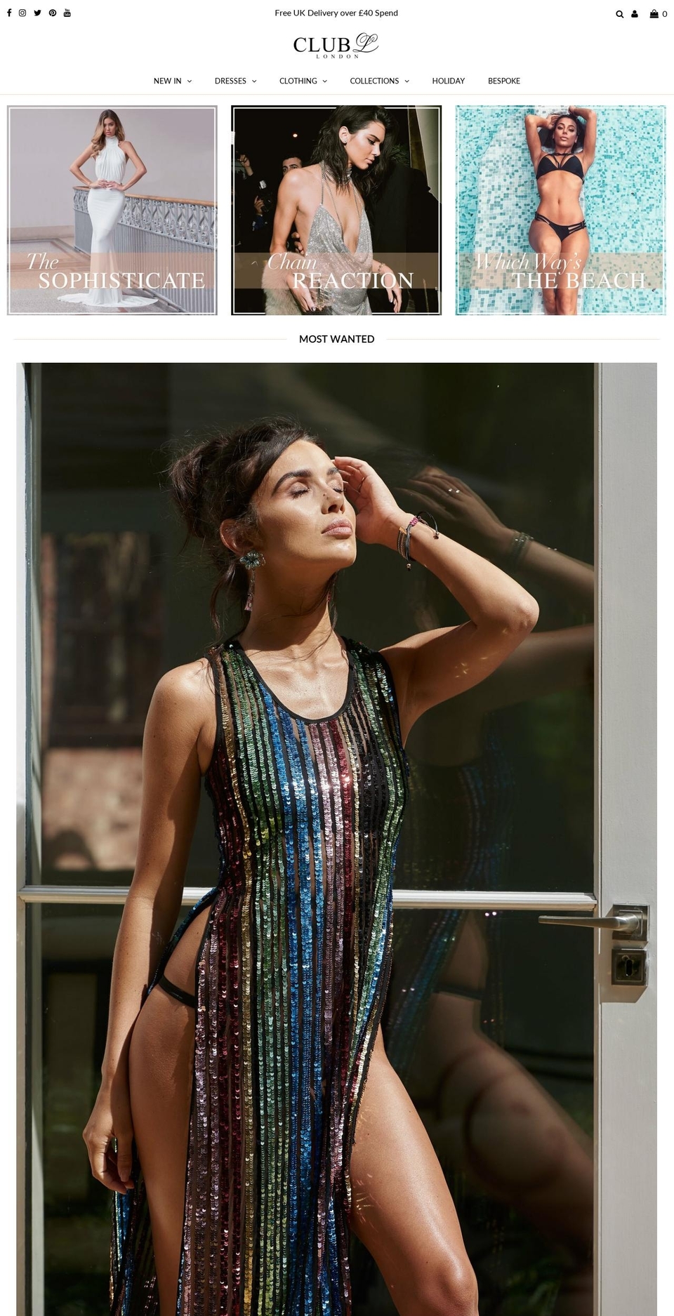 clubllondon.com shopify website screenshot