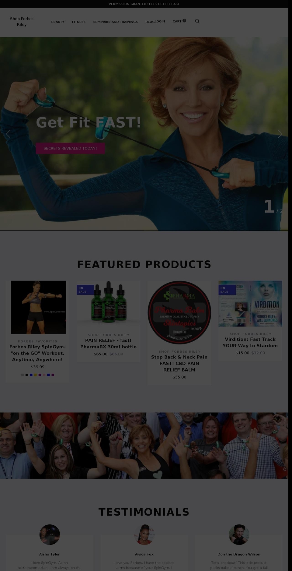 clubmedspingym.com — Shopify storefront screenshot