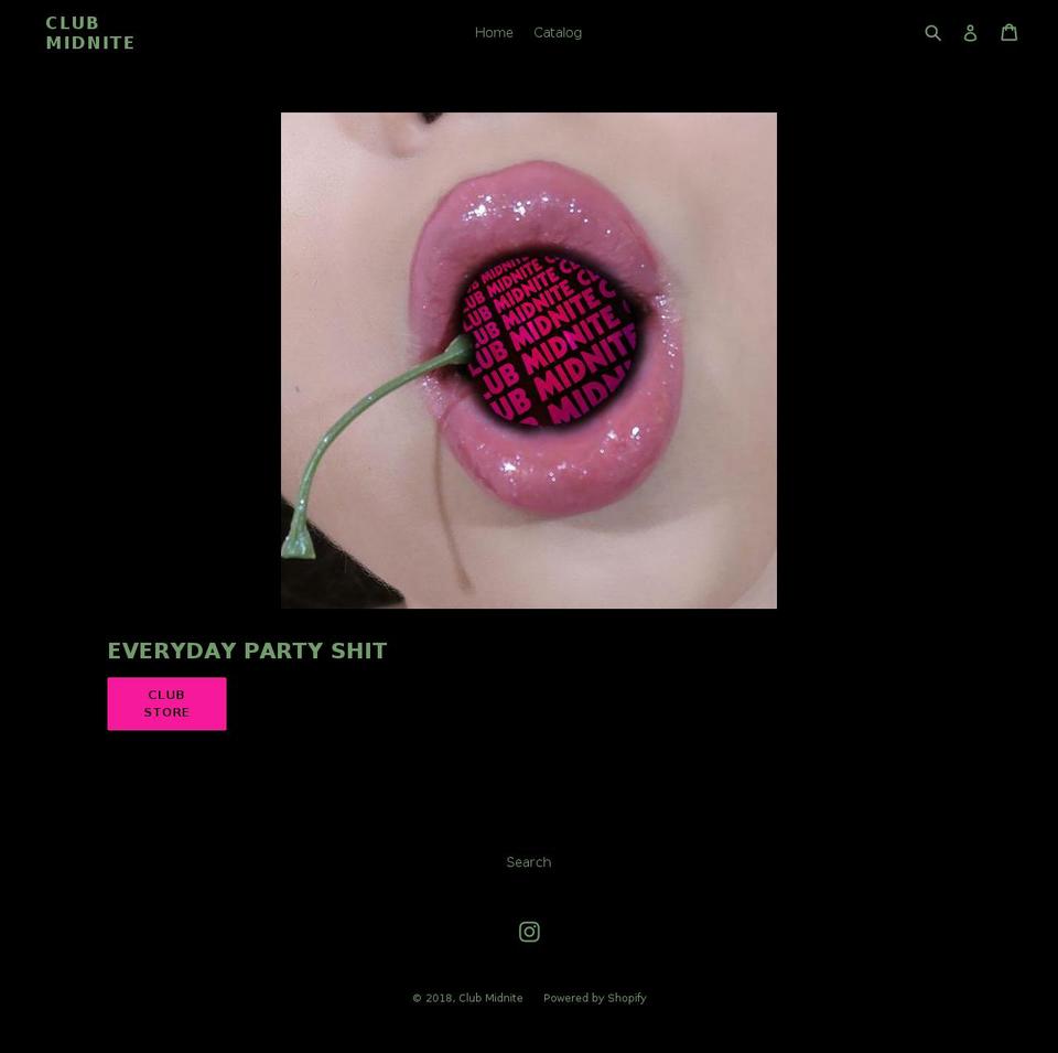 clubmidnite.com — Shopify storefront screenshot