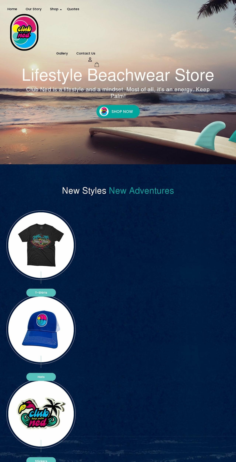 clubned.net shopify website screenshot