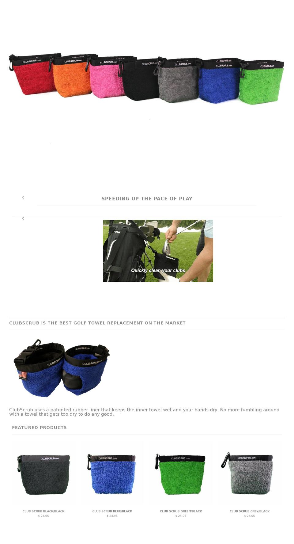 clubscrub.com shopify website screenshot