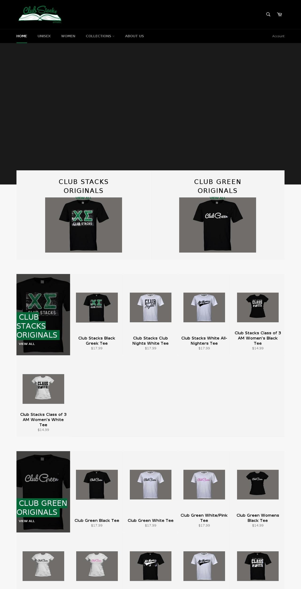 clubstacks.com — Shopify storefront screenshot