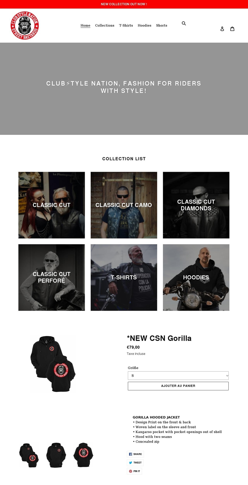 clubstylenation.com shopify website screenshot