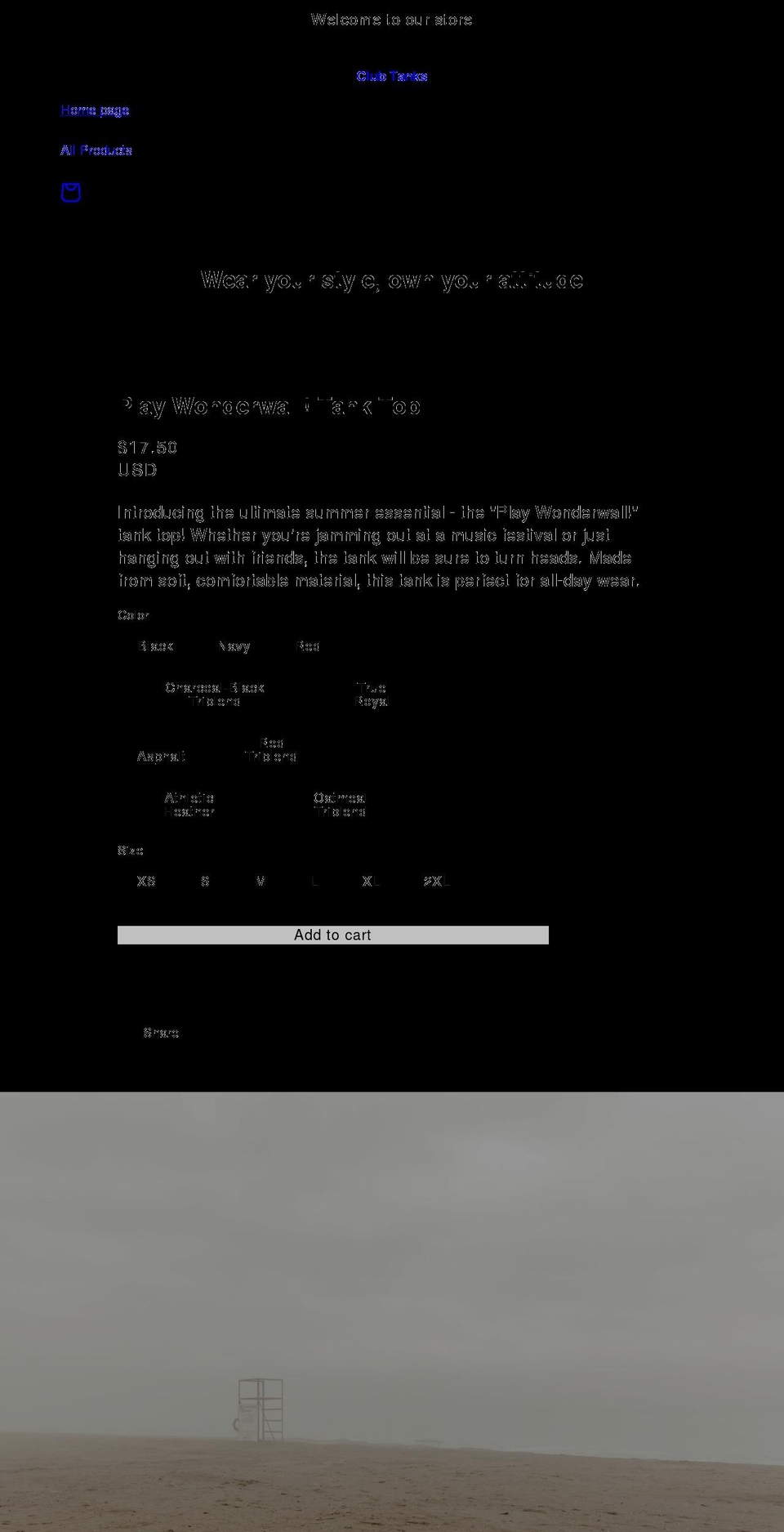 clubtanks.com shopify website screenshot