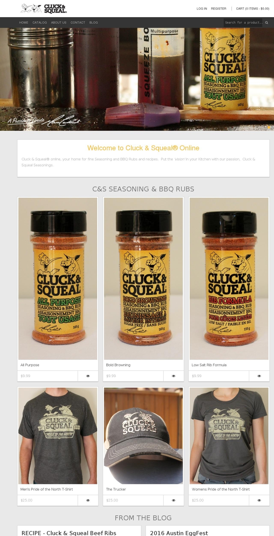 cluckandsqueal.com shopify website screenshot