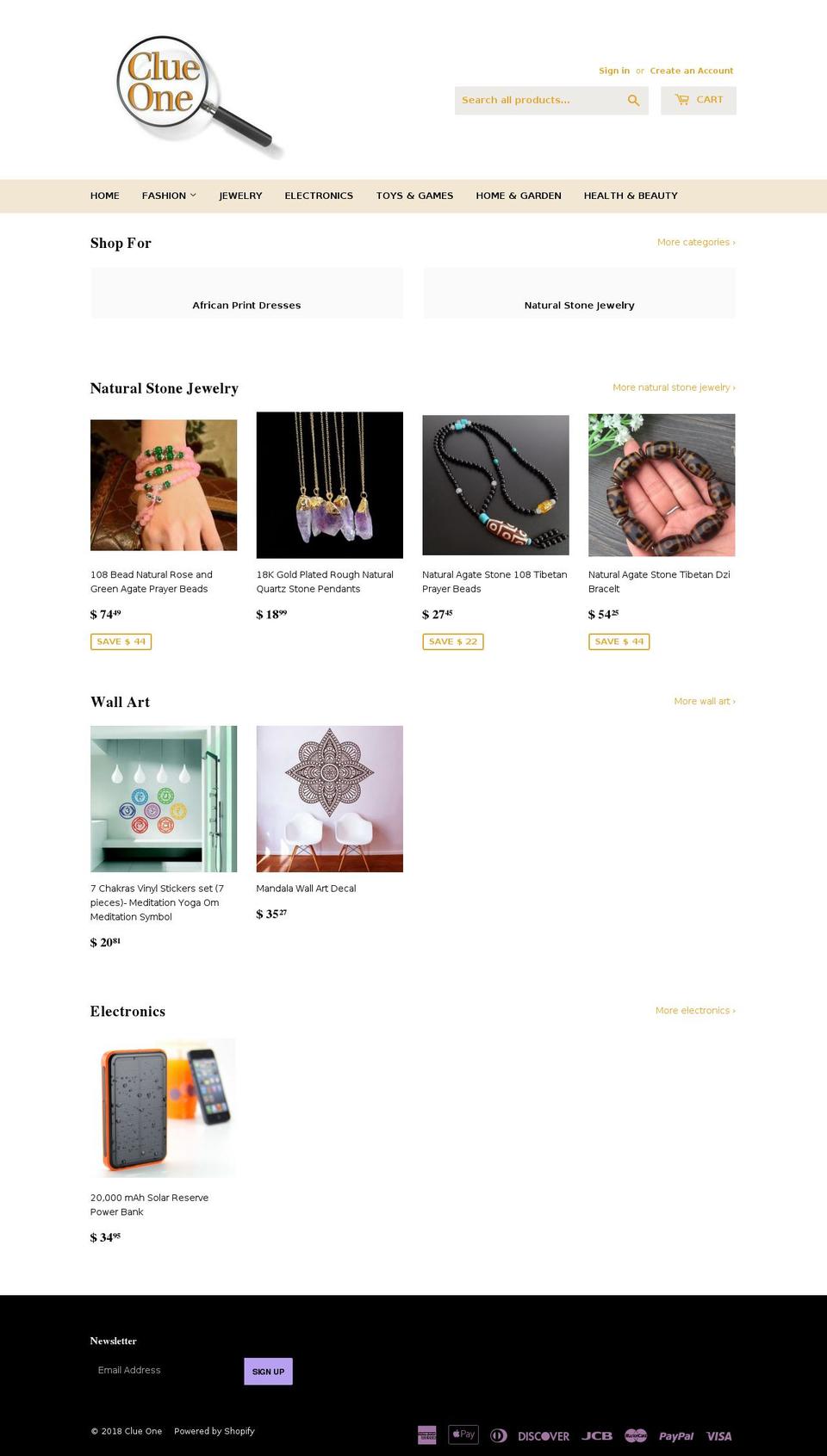 clue5.com — Shopify storefront screenshot