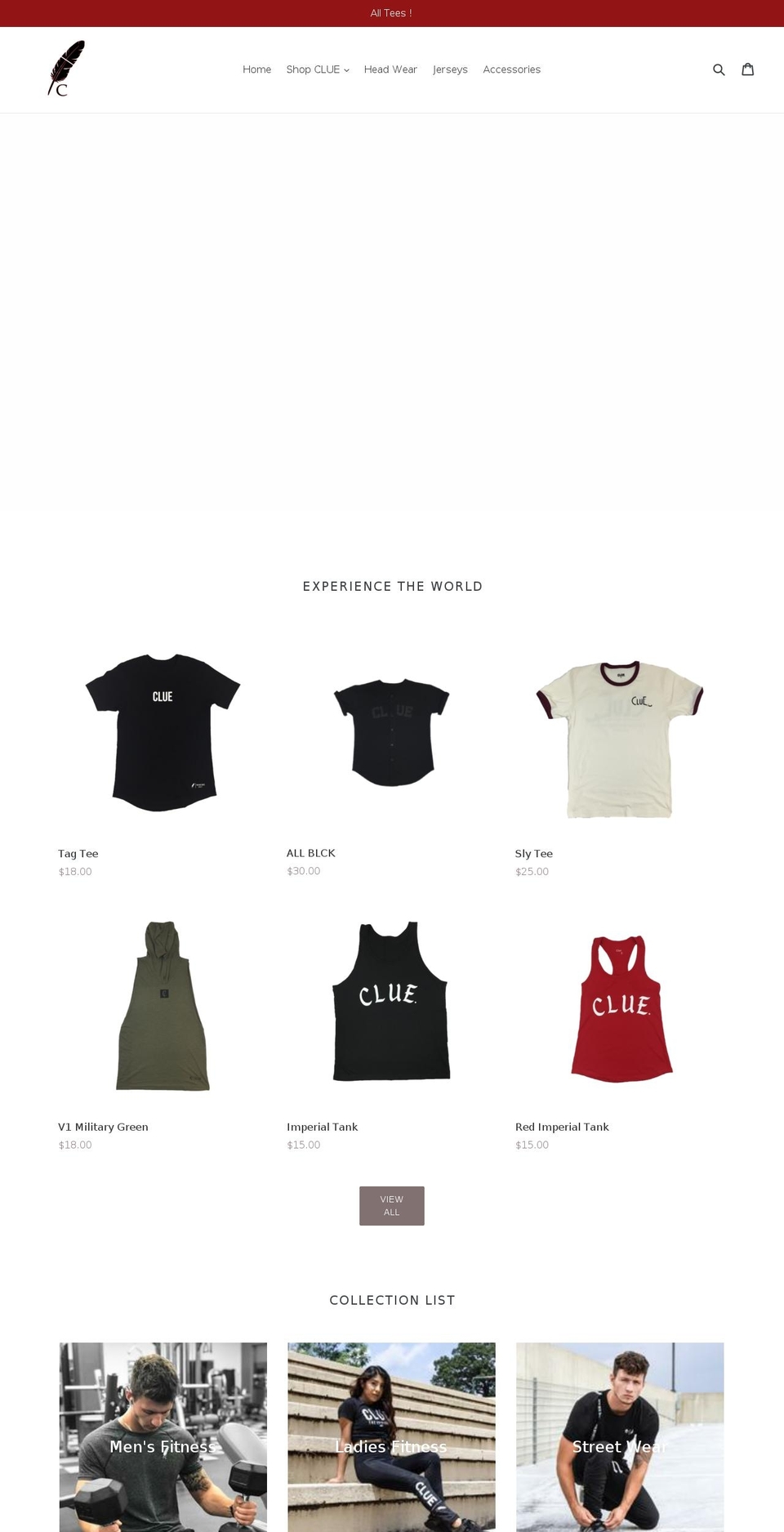 cluesupplycompany.com — Shopify storefront screenshot