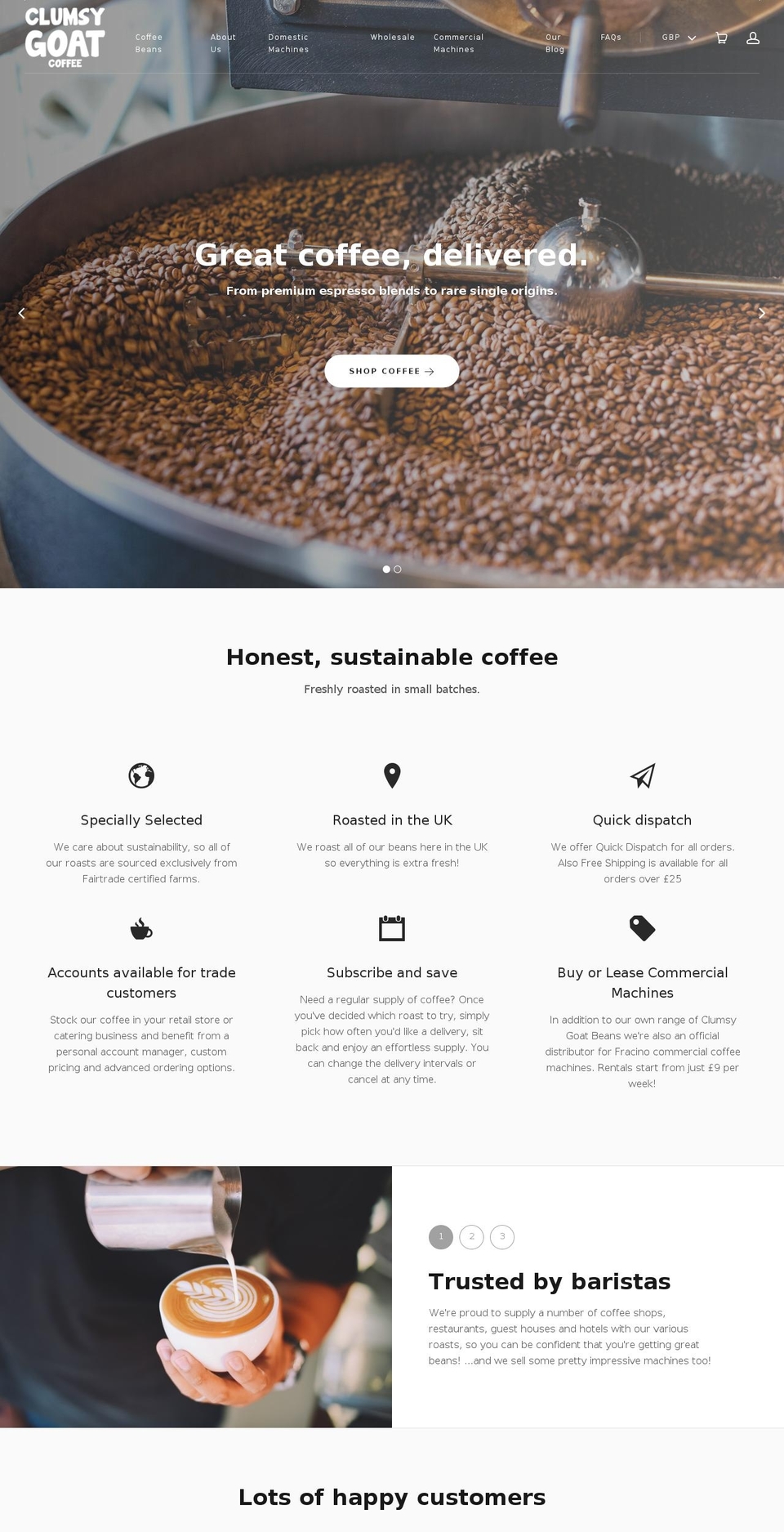 clumsygoat.com shopify website screenshot