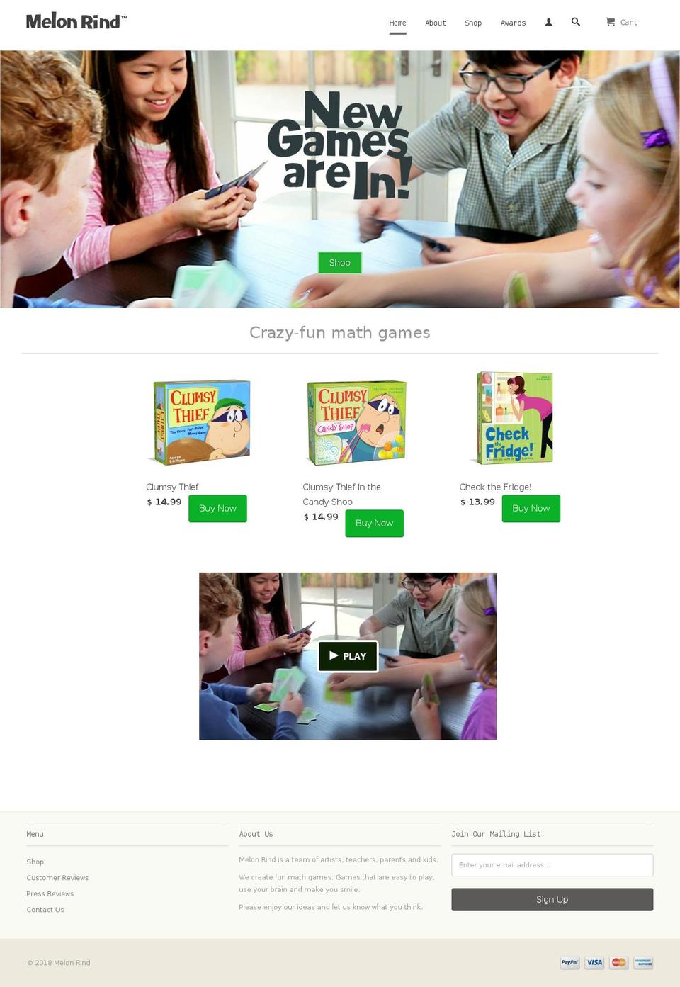 clumsythief.com — Shopify storefront screenshot