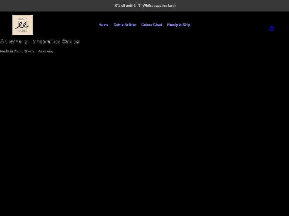 clustercables.com shopify website screenshot