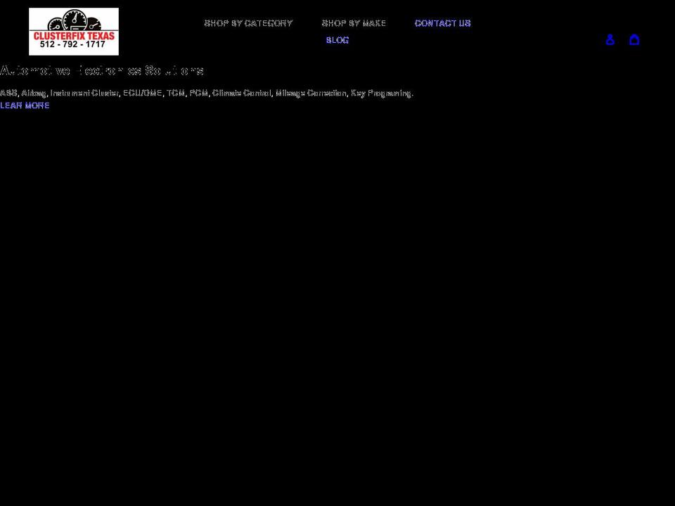 clusterfixtexas.com shopify website screenshot