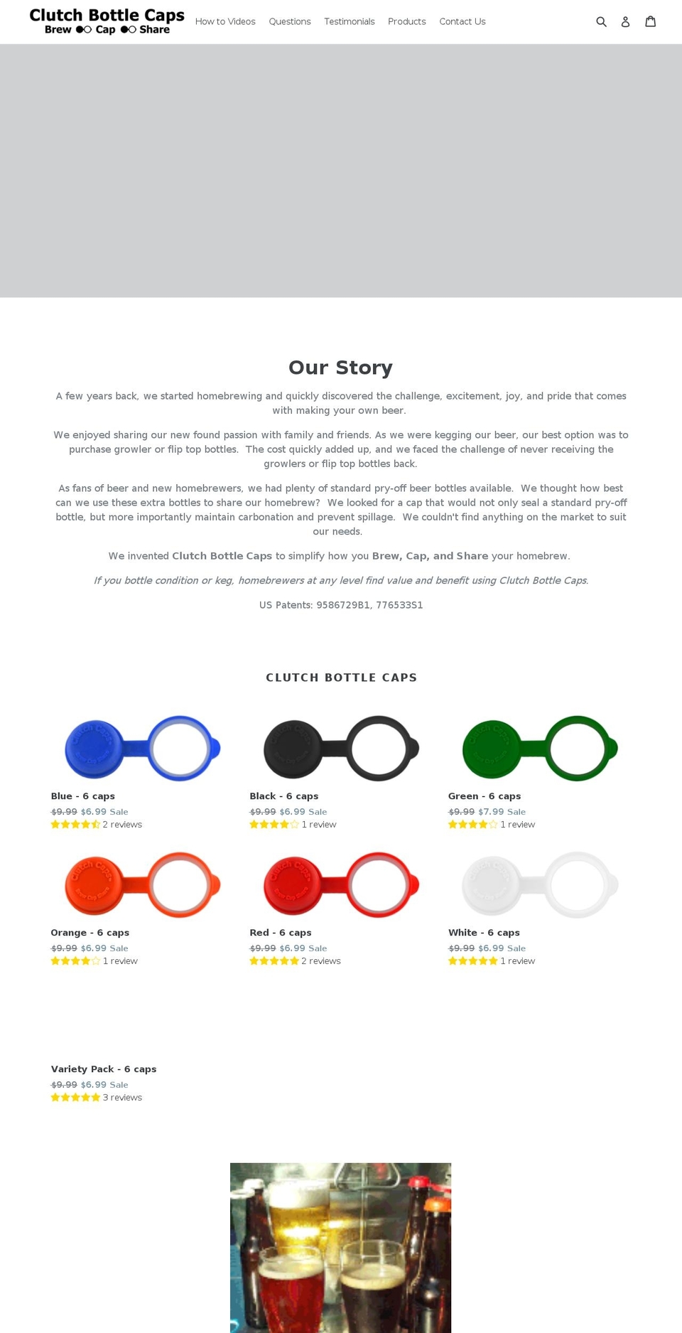clutchcaps.com shopify website screenshot