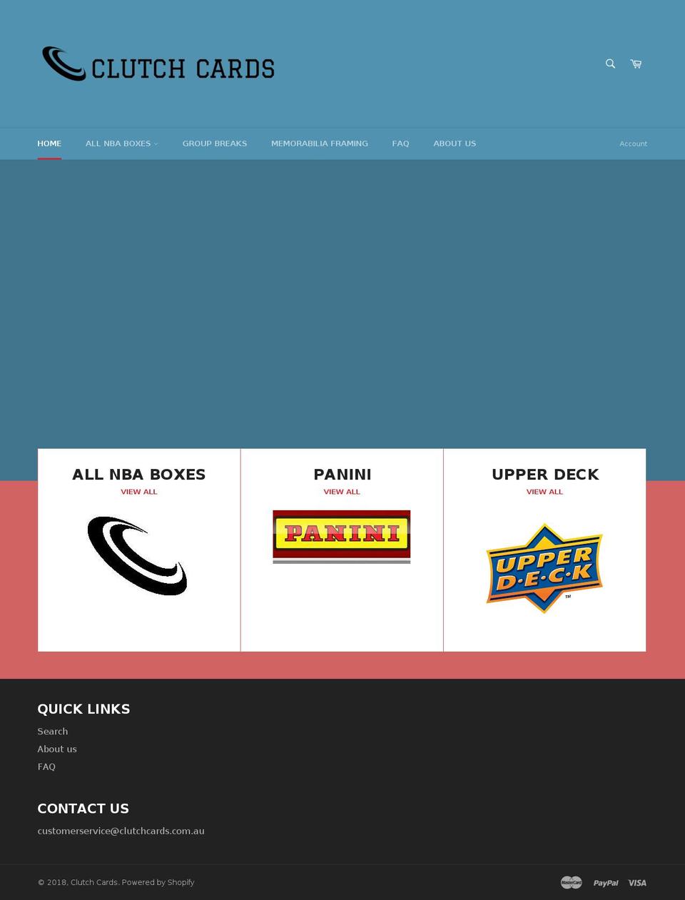 clutchcards.com.au shopify website screenshot