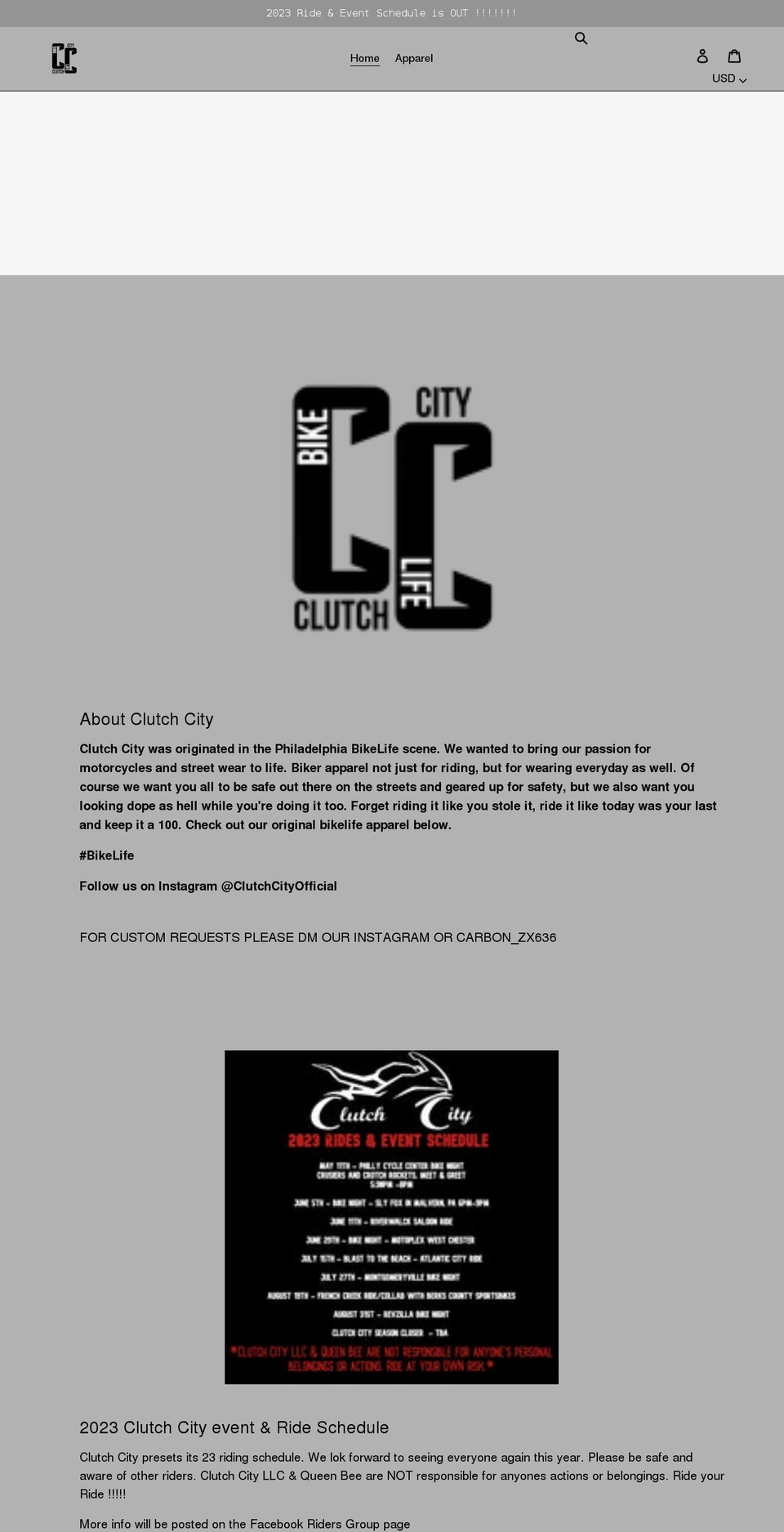 clutchcityofficial.com shopify website screenshot