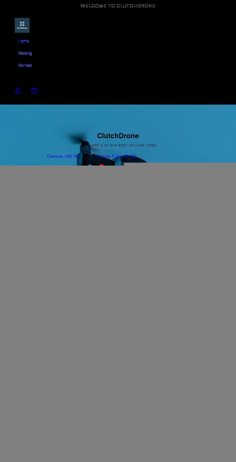 clutchdrone.com shopify website screenshot