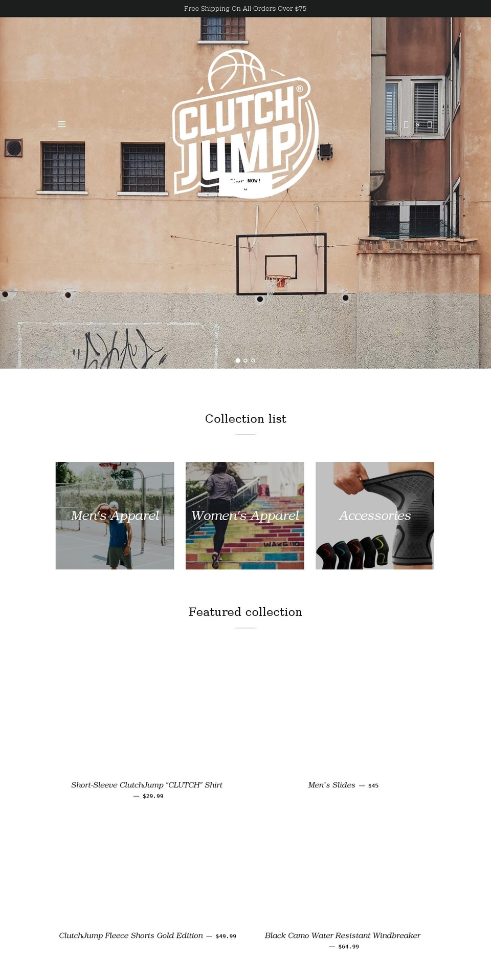 clutchjump.com — Shopify storefront screenshot