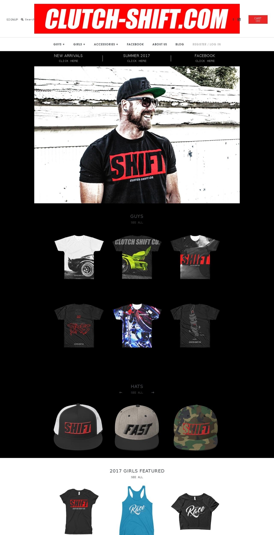 clutchshift.com shopify website screenshot