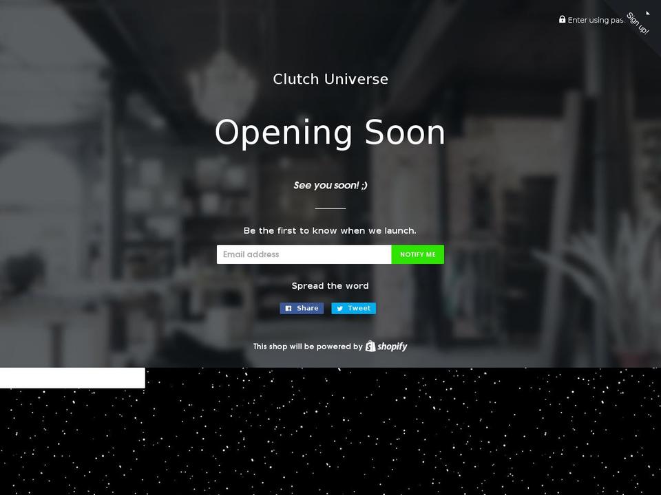 clutchuniverse.com shopify website screenshot