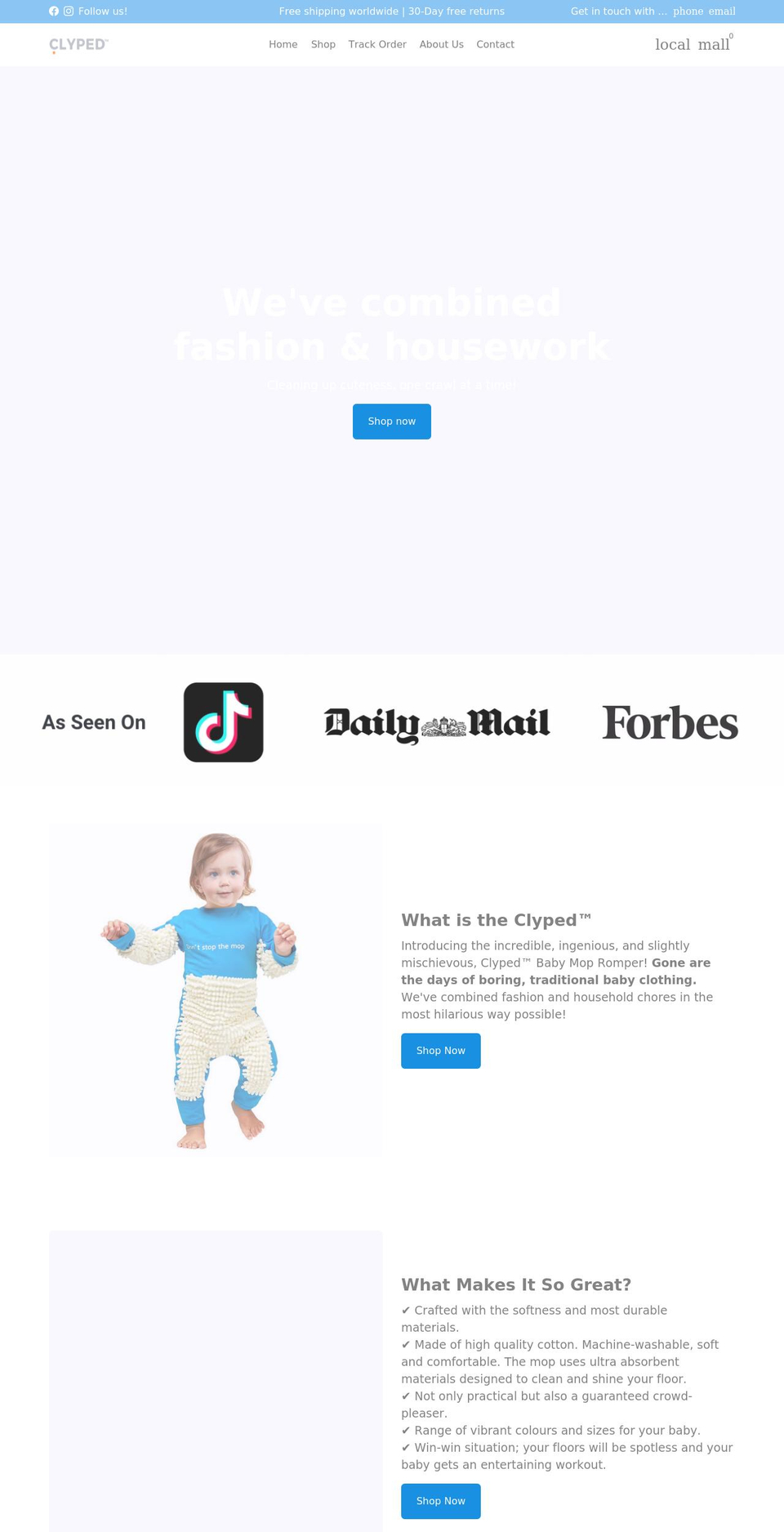 clyped.com shopify website screenshot