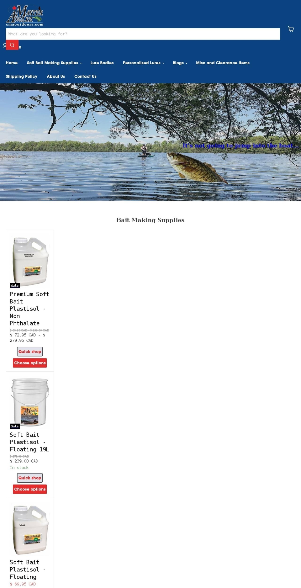 cmadistributing.com — Shopify storefront screenshot