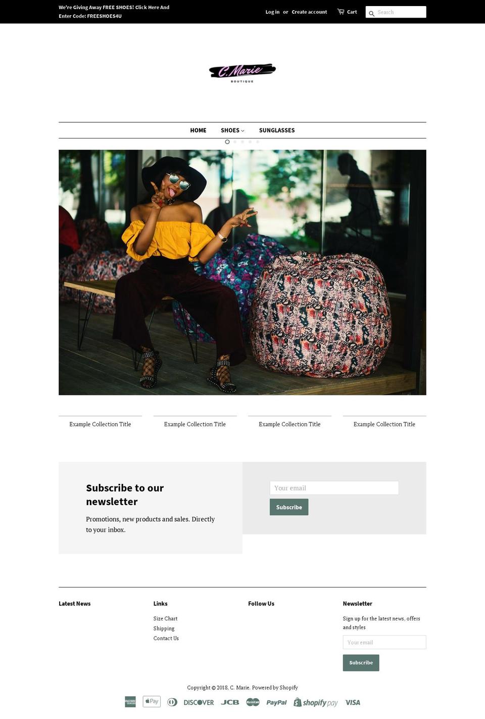 cmarieboutique.com — Shopify storefront screenshot