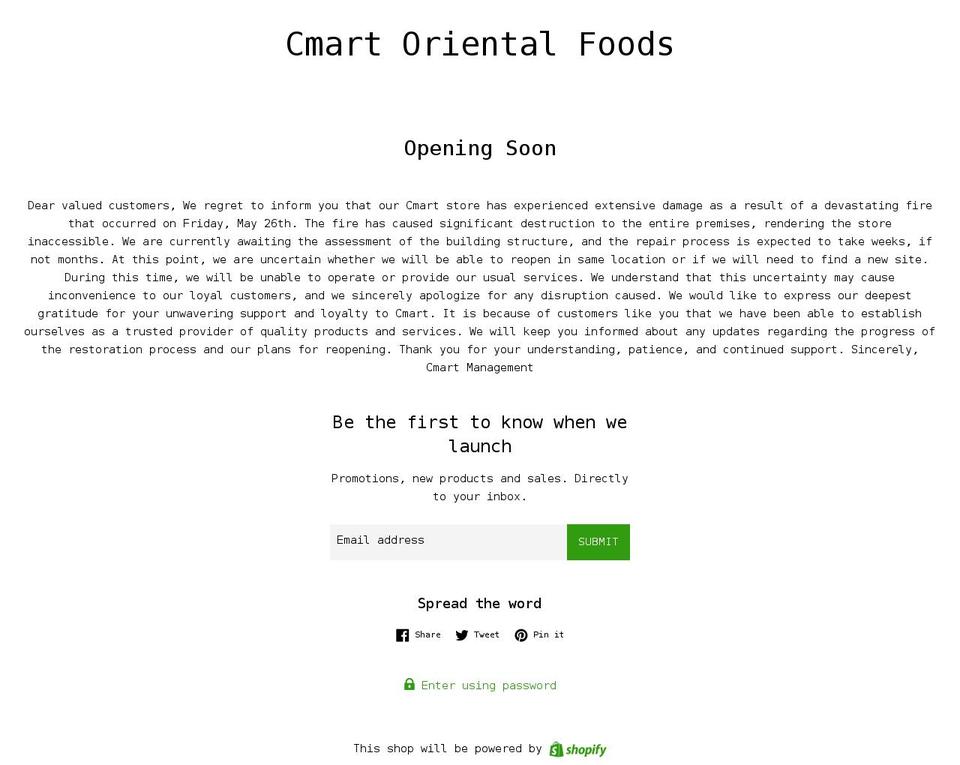 cmartshop.co.uk shopify website screenshot