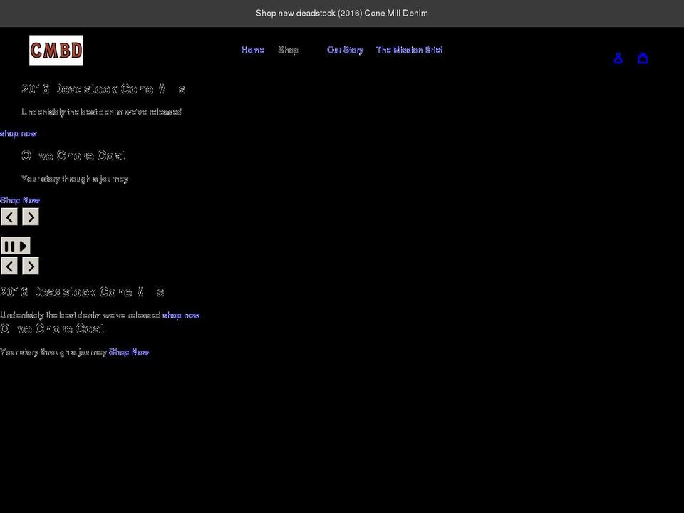 cmbdenim.com shopify website screenshot