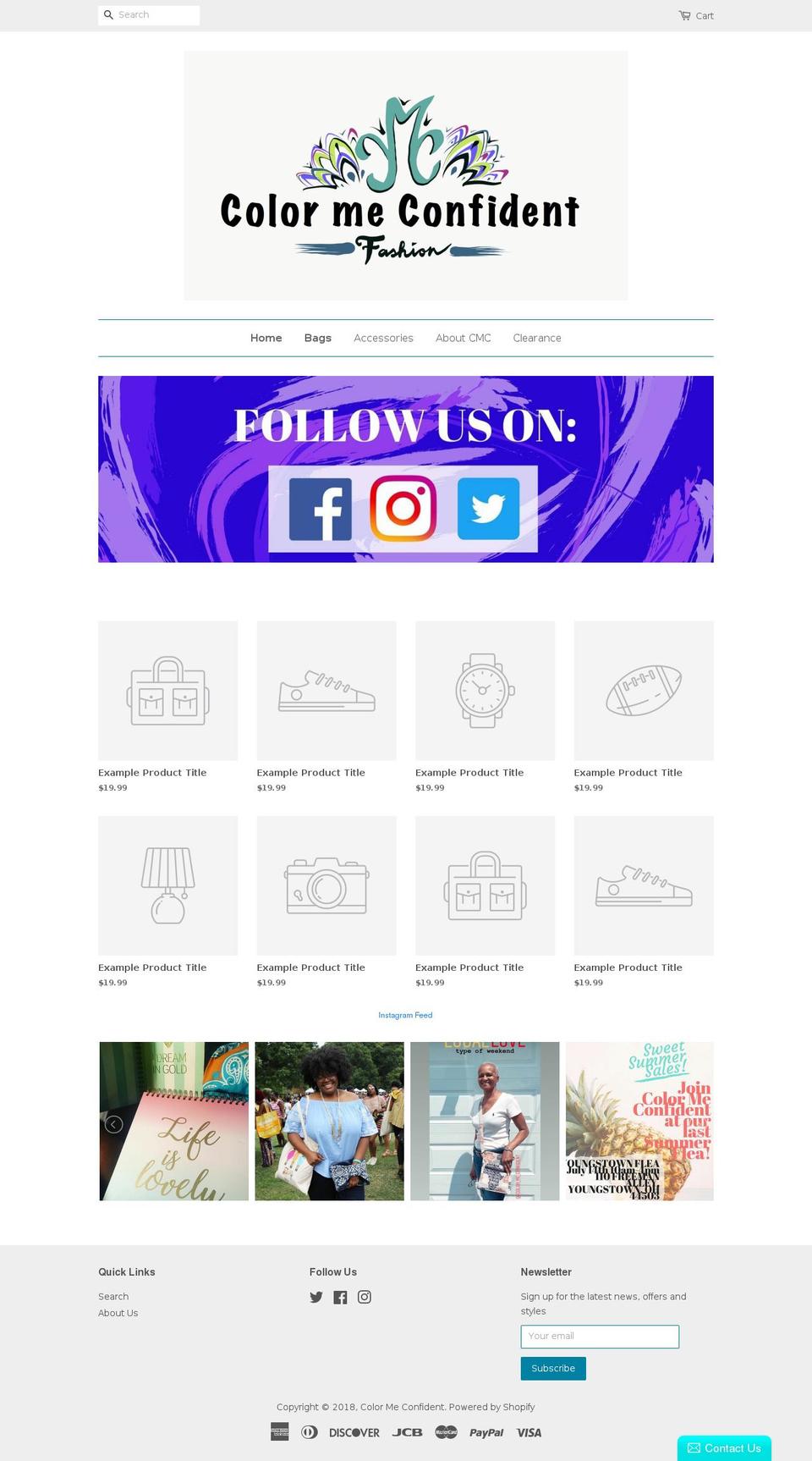 cmcfashion.com — Shopify storefront screenshot