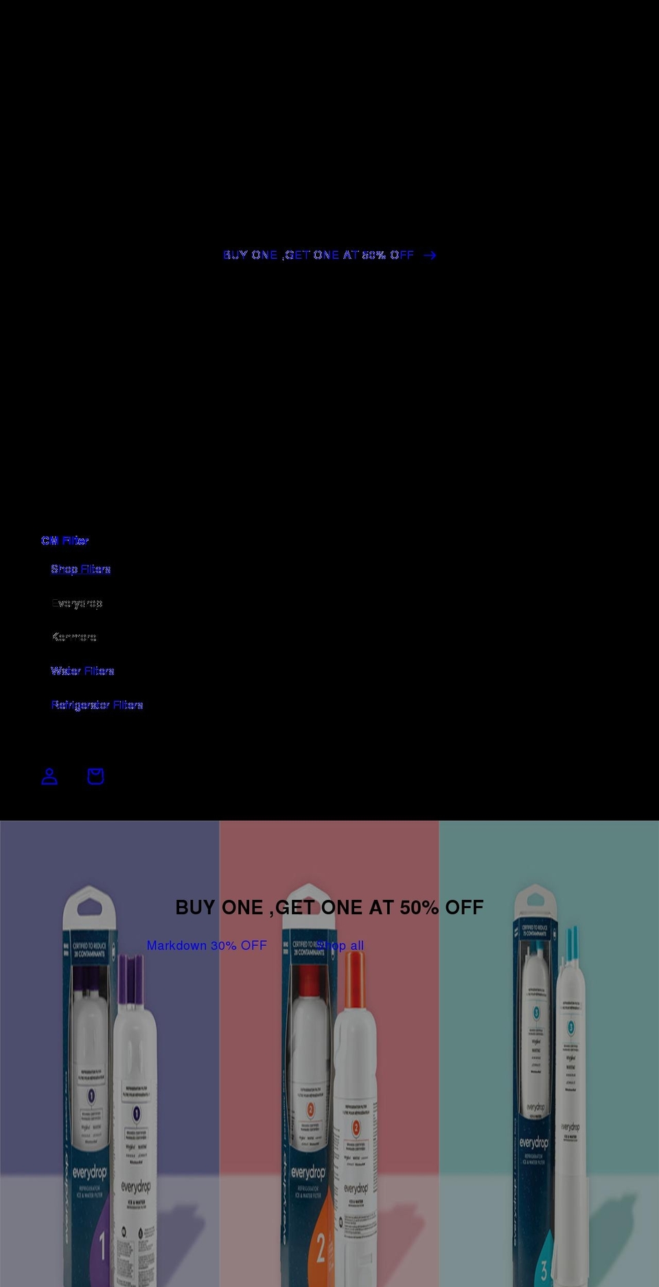cmfilter.com shopify website screenshot