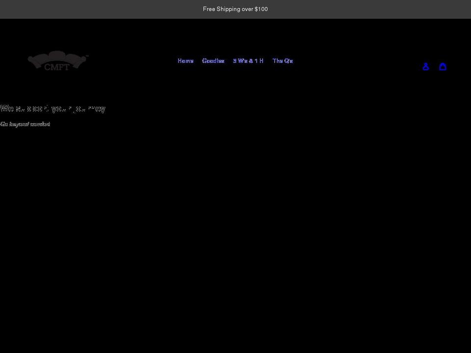 cmftclothing.com shopify website screenshot