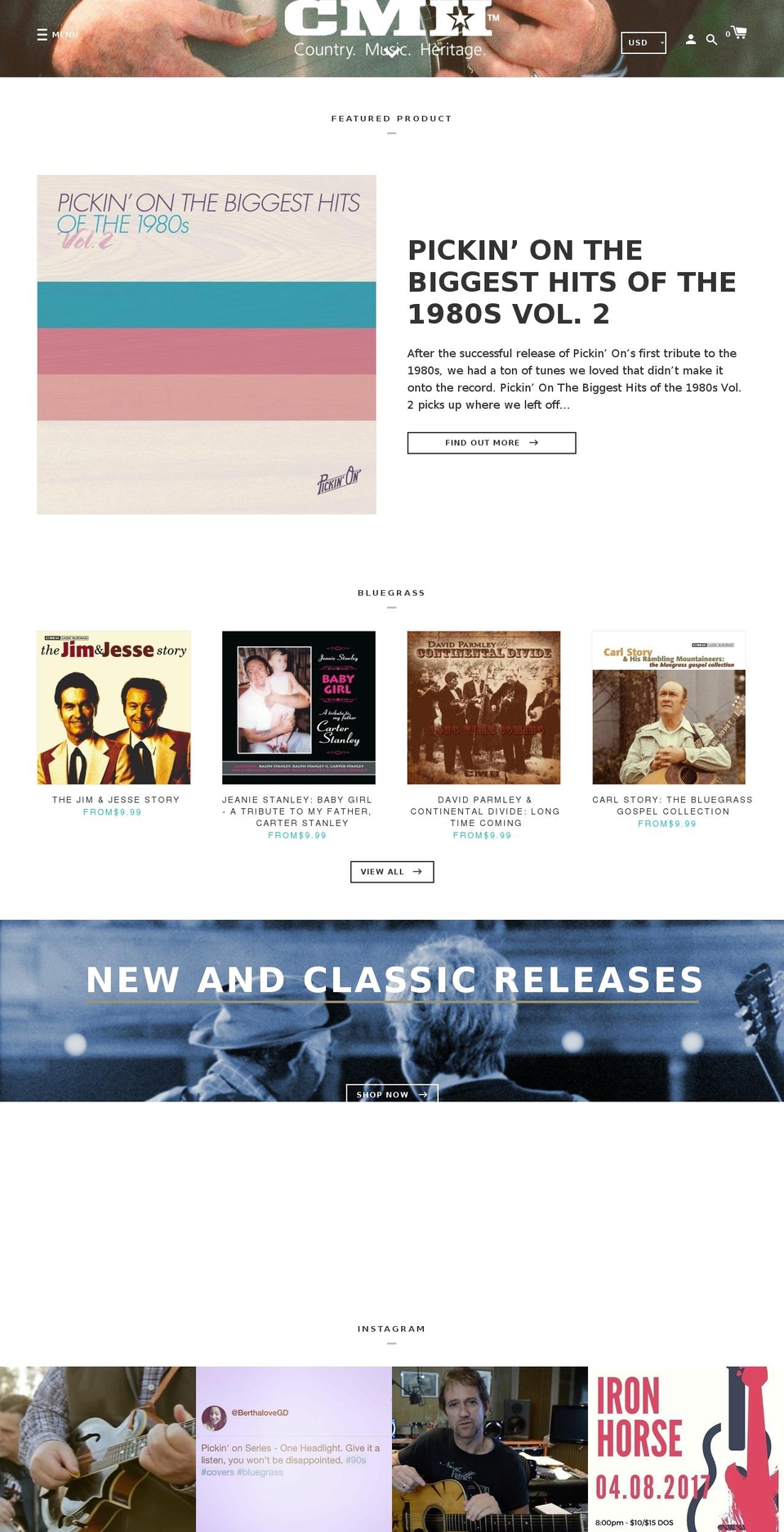 cmhrecords.com shopify website screenshot