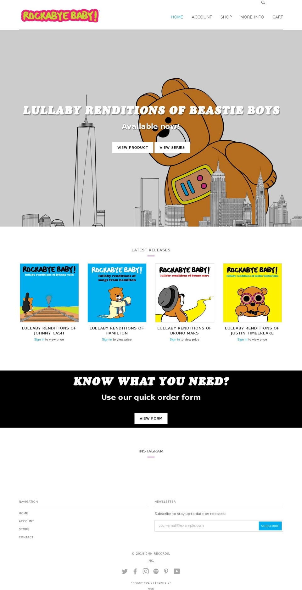 cmhrecordsb2b.com — Shopify storefront screenshot