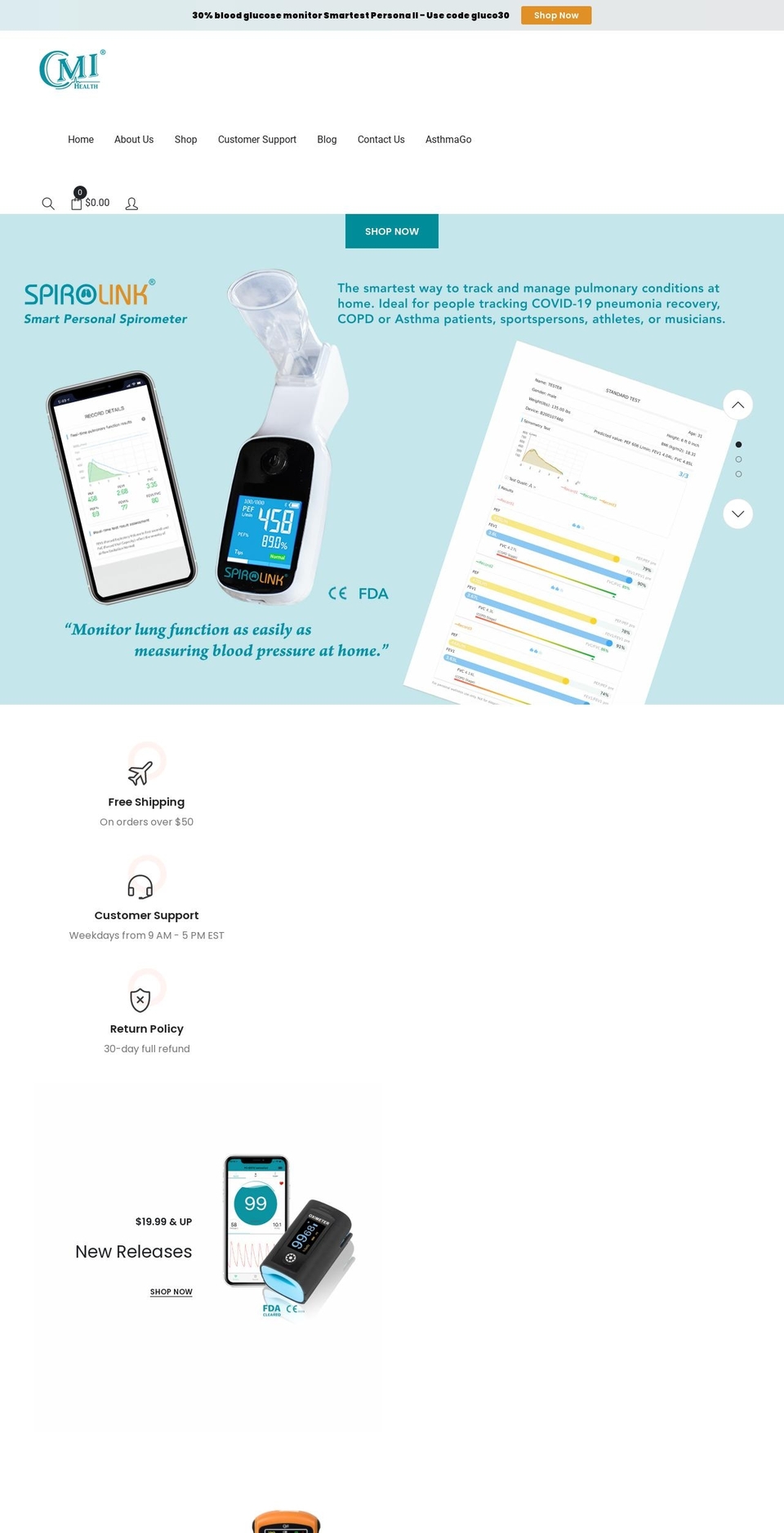 cmihealth.com shopify website screenshot