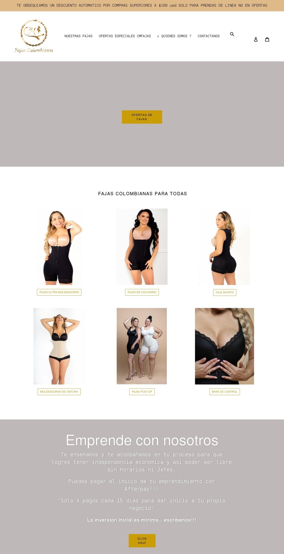 cminternationalsas.com shopify website screenshot